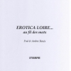 EROTICA LOIRE... au fil des mots (3)
